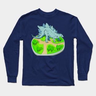 Stegosaurus Dinosaur Long Sleeve T-Shirt